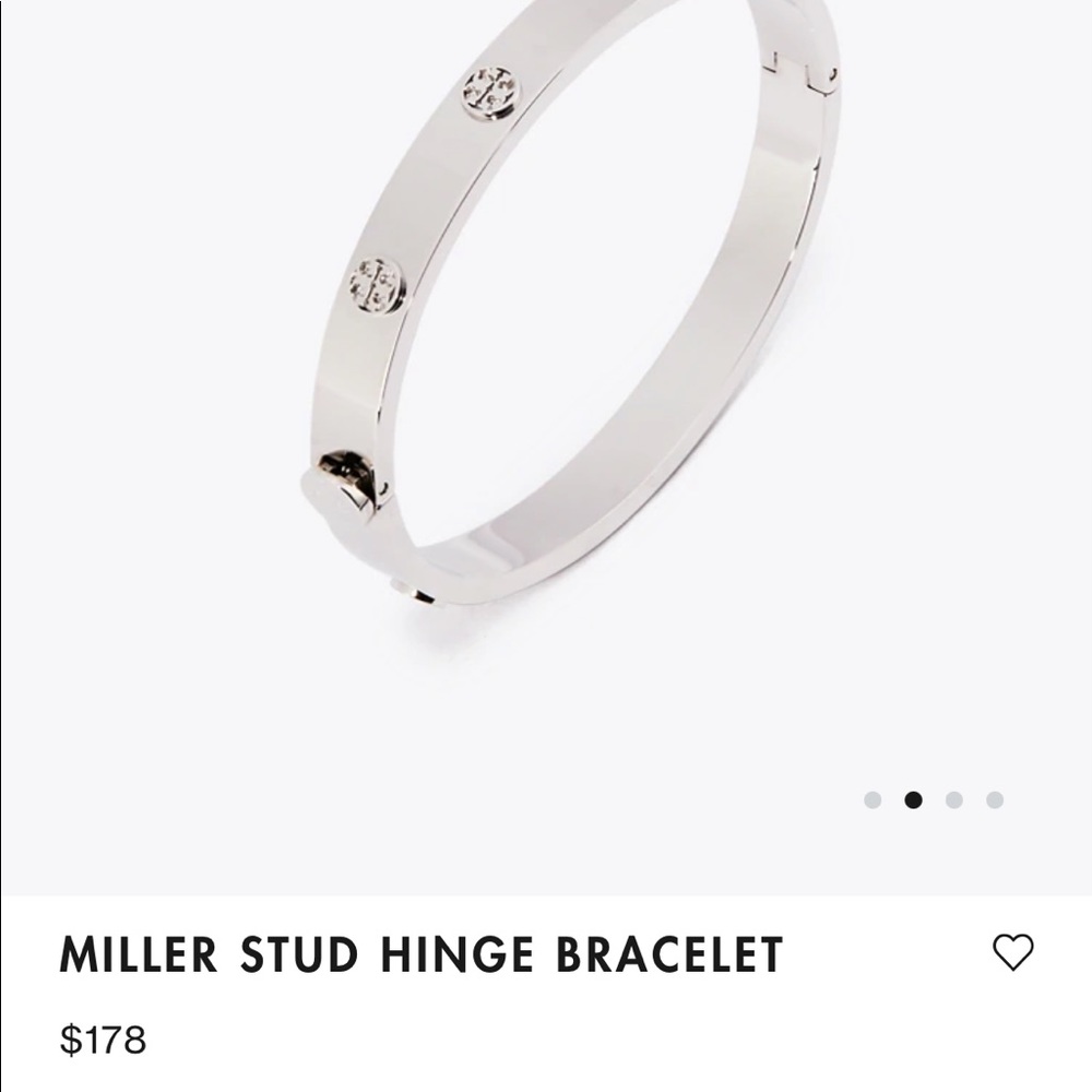 Tory Burch Miller Stud Hinge Bracelet - Silver